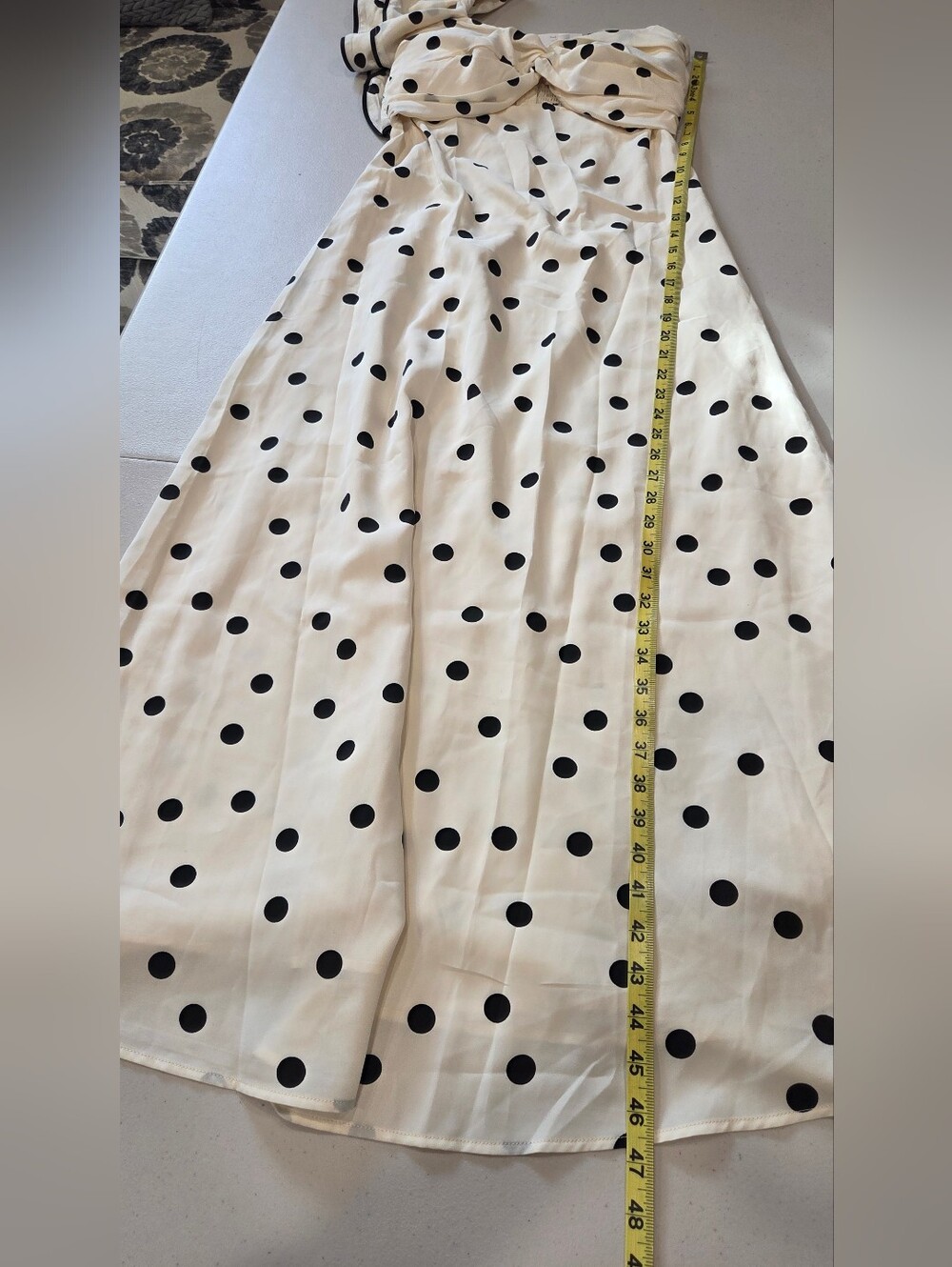 One Shoulder Dress, Polka-dots Maxi Asst Sizes - Picture 12 of 14